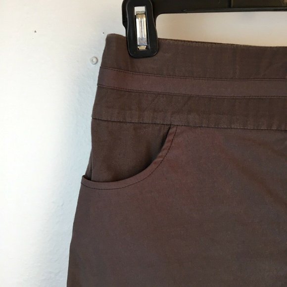 Cotelac A-Line Pencil Skirt S M Brown Asymmetric - Picture 2 of 8